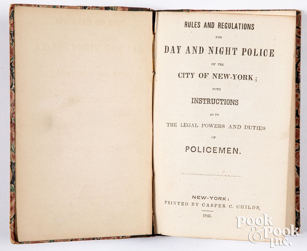 Appraisal: Rules and Regulations Day and Night Police of NY Rules