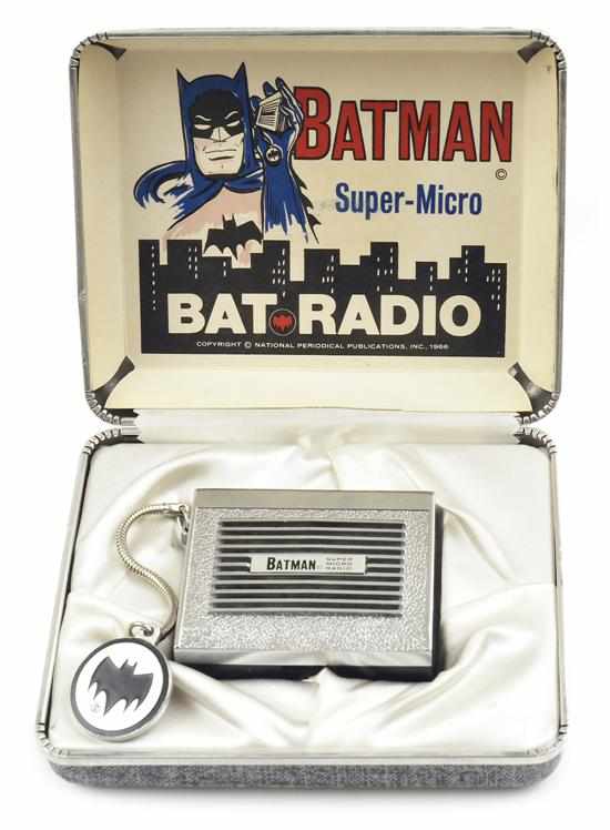 Appraisal: RARE TOPP BATMAN SUPER-MICRO BAT RADIO American circa chrome and