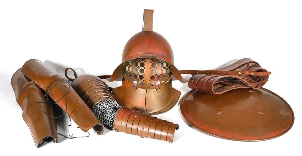 Appraisal: Hoplomachus or Trax Roman gladiator costume cosplay or theatrical armor