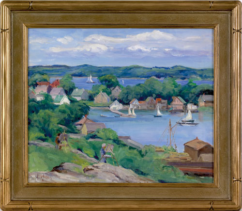 Appraisal: Alice Judson American - oil on canvas titled Rocky Neck