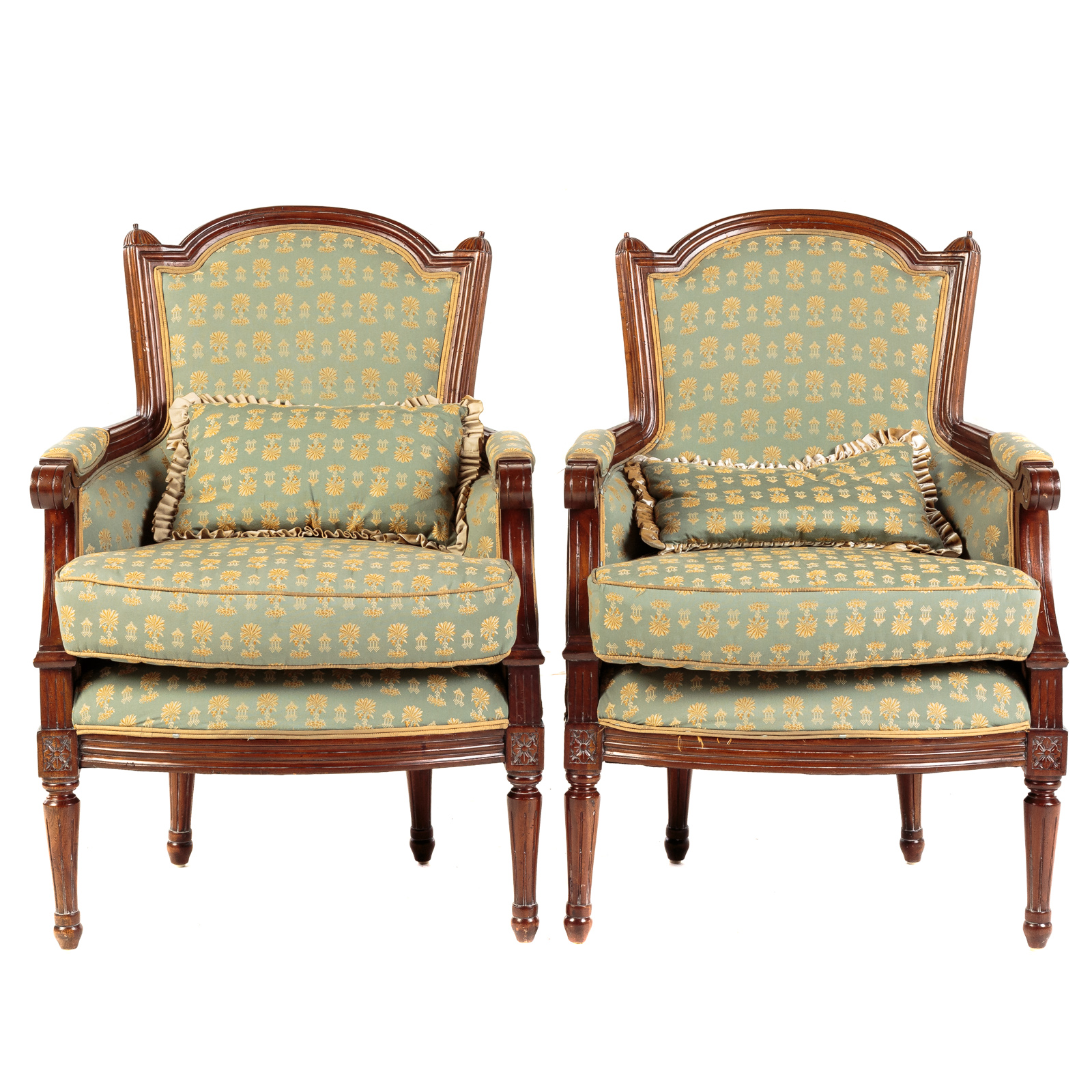 Appraisal: PAIR OF MARIE ALBERT LOUIS XVI STYLE ARM CHAIRS With