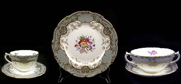 Appraisal: A Coalport 'Sandringham' part dinner tea service comprising fourteen dinner