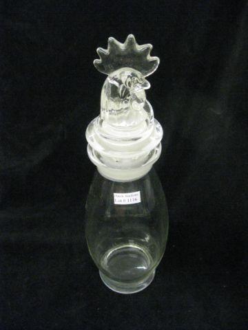 Appraisal: Heisey Crystal Cocktail Shaker rooster top excellent