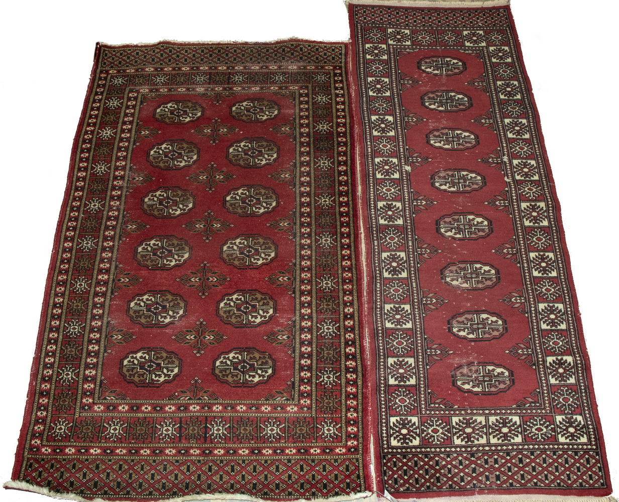 Appraisal: TWO PAKISTANI BOKHARA RUGS ' X ' ' X '