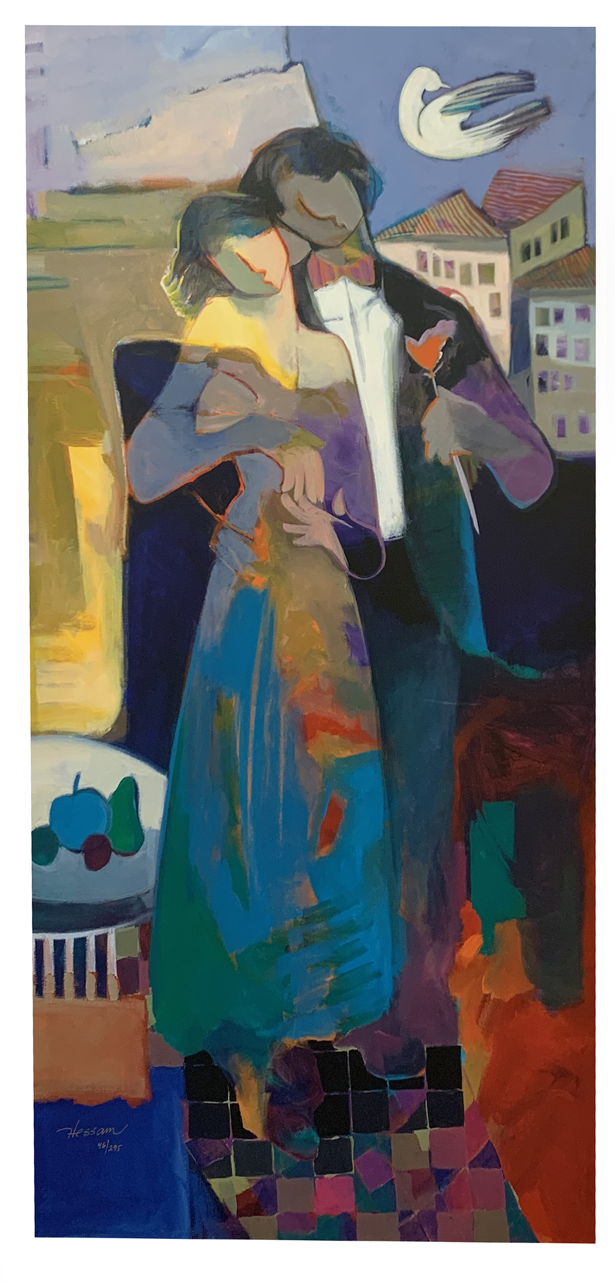 Appraisal: ABRISHAMI Hessam - Young Romantic Couple a Venice Night Giclee