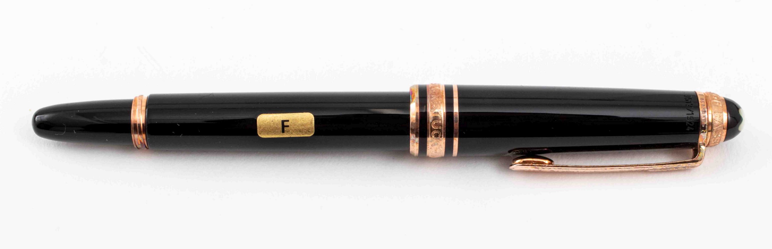 Appraisal: MONTBLANC MEISTERSTUCK EDITION FOUNTAIN PEN Montblanc Meisterstuck rose gold and