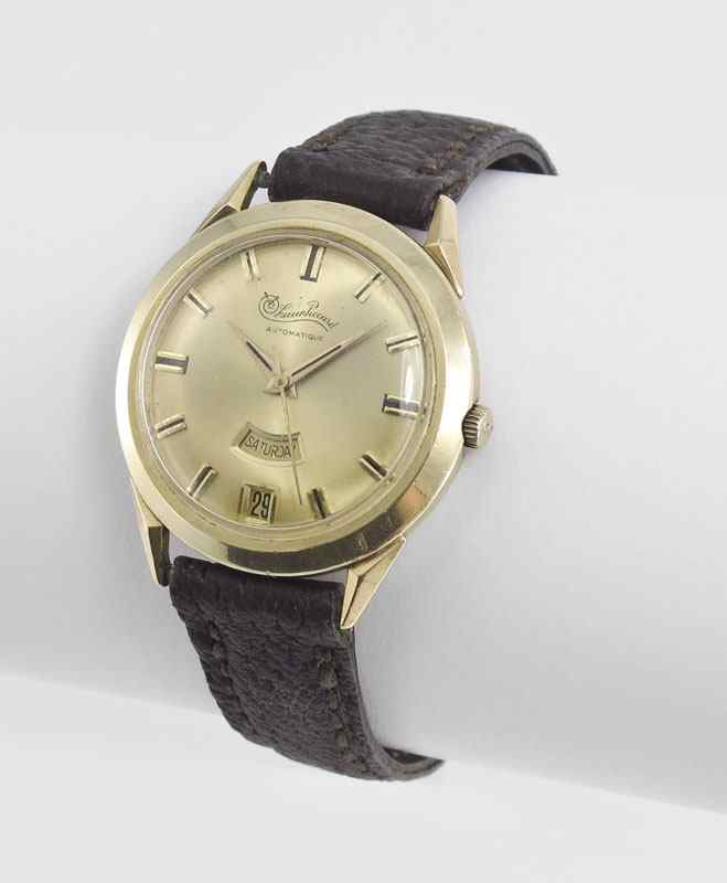 Appraisal: LUCIEN PICCARD K GOLD WRIST WATCH Ca K yellow gold