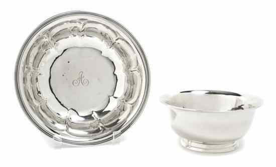 Appraisal: Two American Sterling Silver Bowls comprising an Old Newbury Crafters