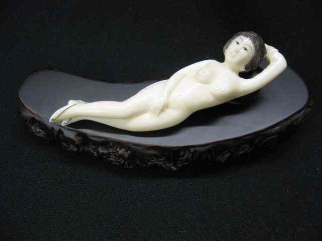 Appraisal: Carved Hippo Ivory ''Doctors Doll'' reclining nude '' excellent