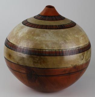 Appraisal: Contemporary Native American style pottery vase dia ht ' Contemporary