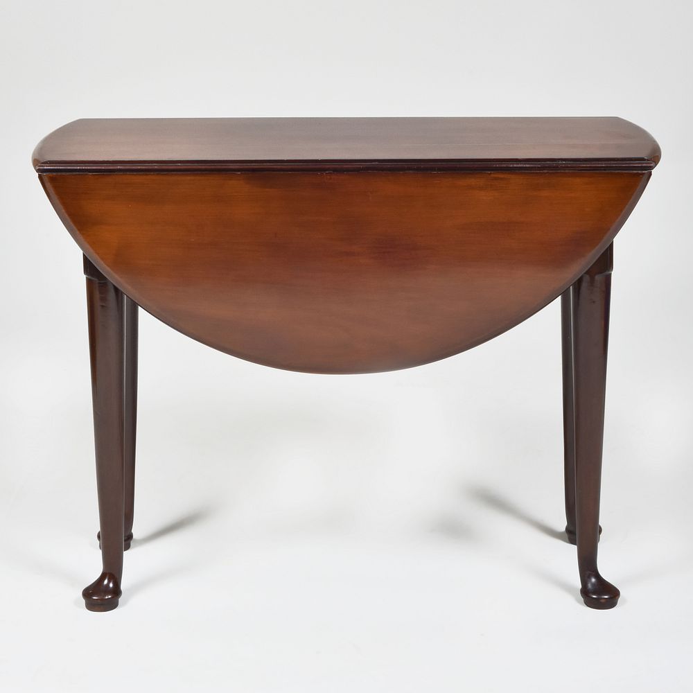 Appraisal: George III Mahogany Oval Drop-Leaf Table x x in closed