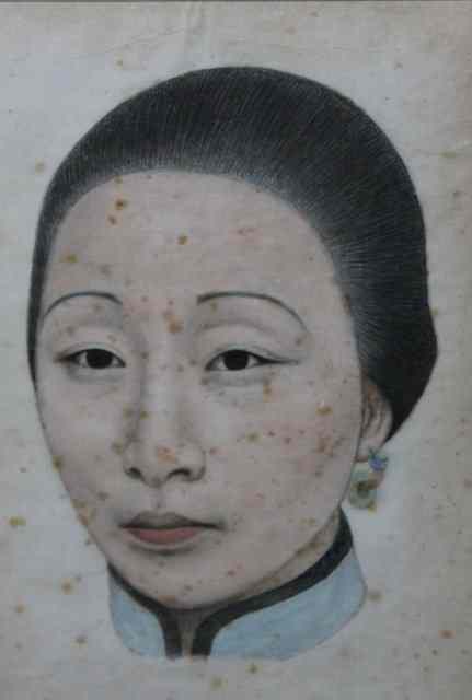 Appraisal: TH CENTURY CHINESE SCHOOLPortrait of a lady in typical Chinese