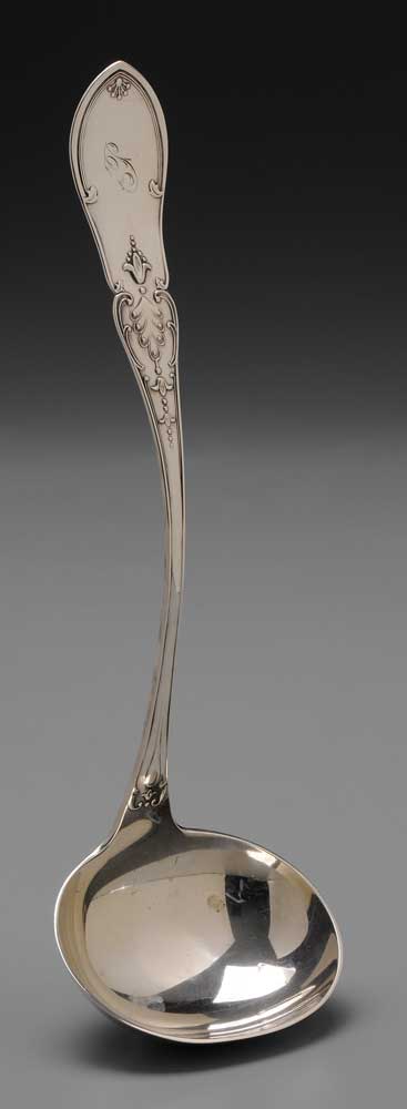 Appraisal: Virginia Coin Silver Ladle th century shaped handle with bellflower