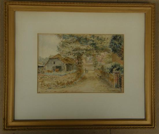 Appraisal: H J Sage Shalford Lane Near Guildford watercolour signed h