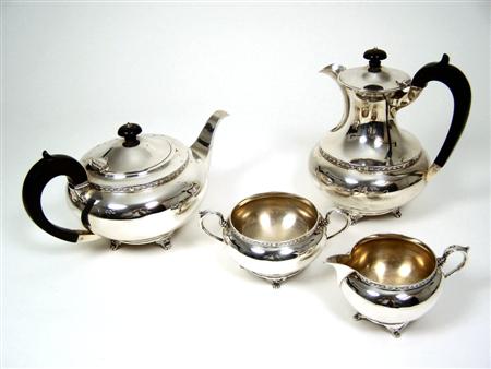 Appraisal: A four piece tea and coffee service G Ltd Sheffield