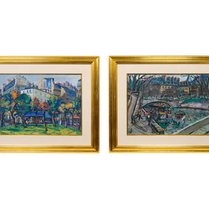 Appraisal: Joseph Anthony Buzelli American - Two Works Le Seine and