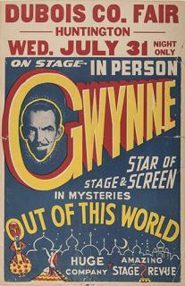 Appraisal: GWYNNE JACK On Stage In Person Gwynne Chicago Globe Poster