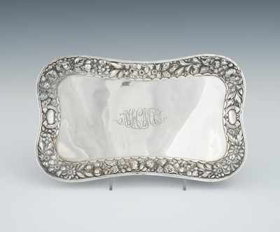 Appraisal: A Sterling Silver Repousse Tray by Gorham Rectangular shape with