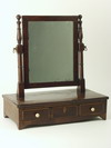 Appraisal: SHAVING MIRROR - Early th C mahogany shaving mirror delicate