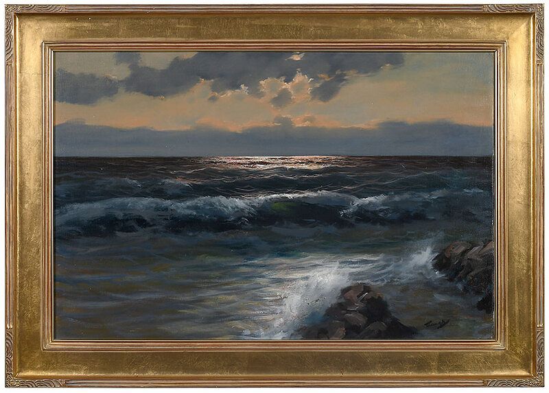 Appraisal: Frederick Judd Waugh American - Sunset Over the Sea signed