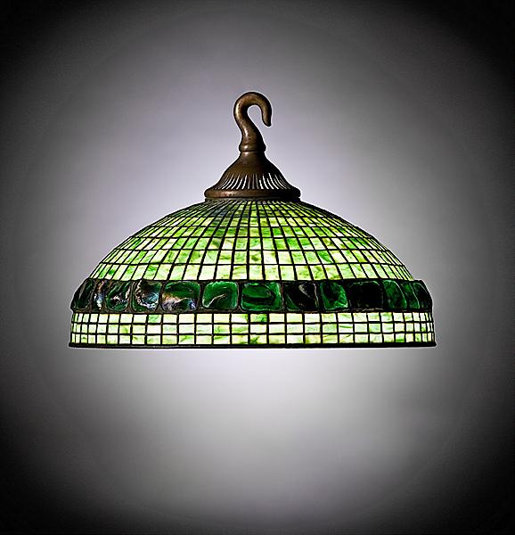 Appraisal: TIFFANY STUDIOS TURTLEBACK CHANDELIER American early th century a Tiffany