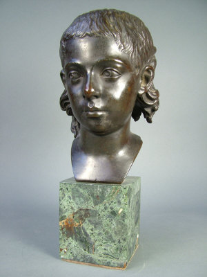 Appraisal: Twentieth Century English School a bronze portrait bust of a