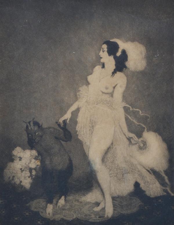 Appraisal: NORMAN LINDSAY - Debut etching engraving and stipple NORMAN LINDSAY