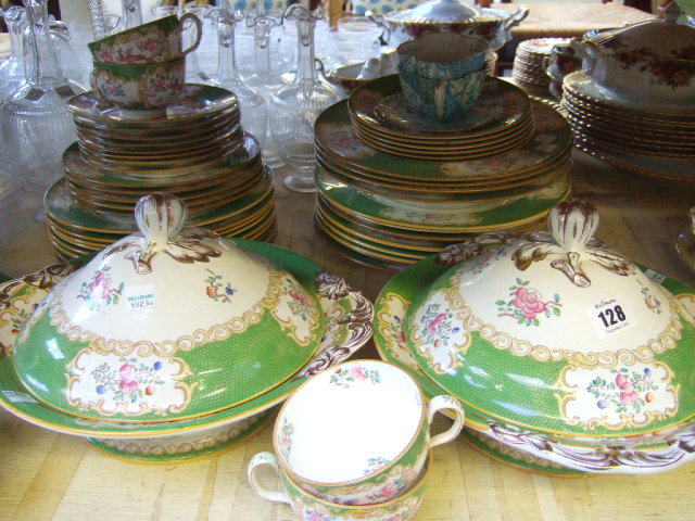 Appraisal: A Mintons earthenware part dinner and tea service decorated with