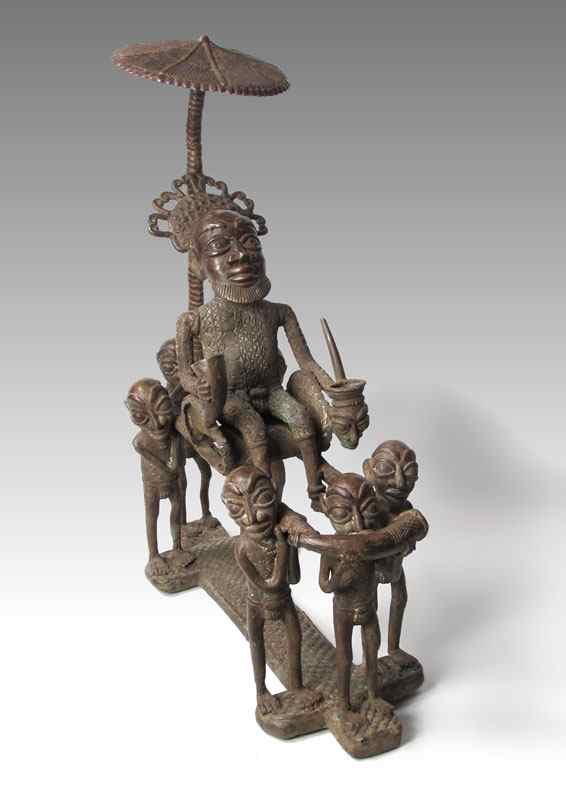 Appraisal: TIKAR AFRICAN BRONZE DEPICTING A ROYAL PROCESSION SCULPTURE Approx '