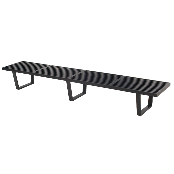 Appraisal: George Nelson Platform Bench by Herman Miller s ebonized birch