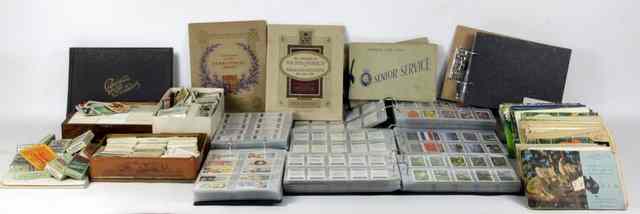 Appraisal: A large accumulation of cigarette cards in ring binders albums