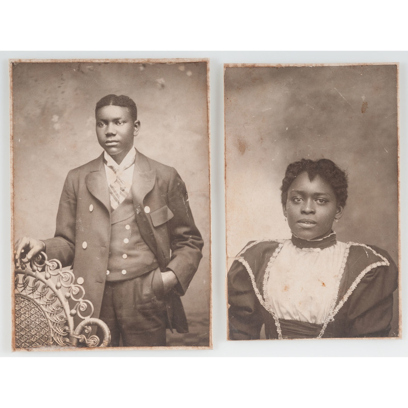 Appraisal: AFRICAN AMERICANA -- EARLY PHOTOGRAPHY Two photographs of African American