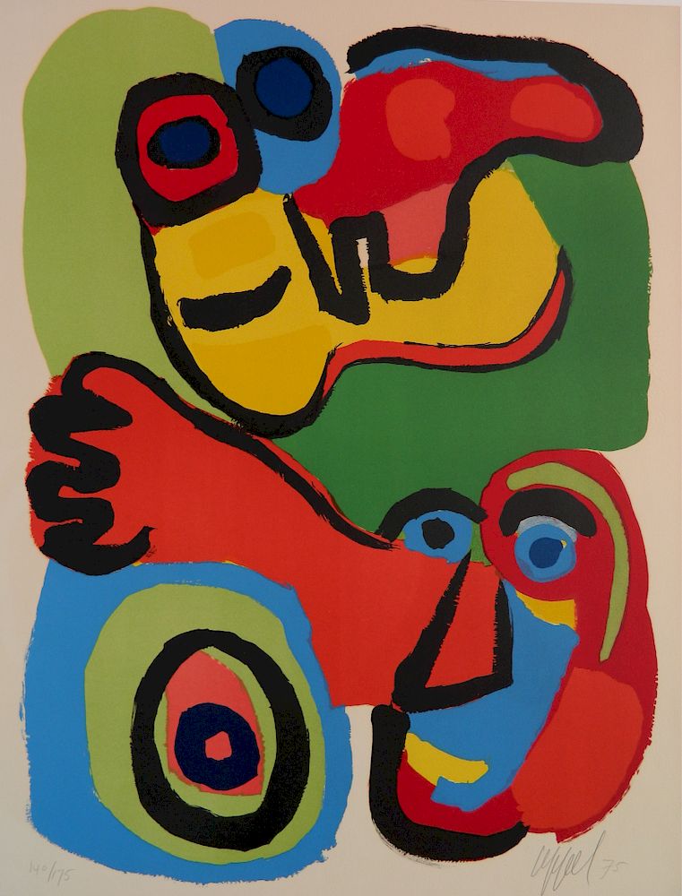 Appraisal: Karel Appel lithograph Karel Appel French - - Untitled- lithograph