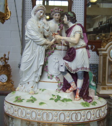 Appraisal: A Meissen figure group 'The Roman Wedding' after a model