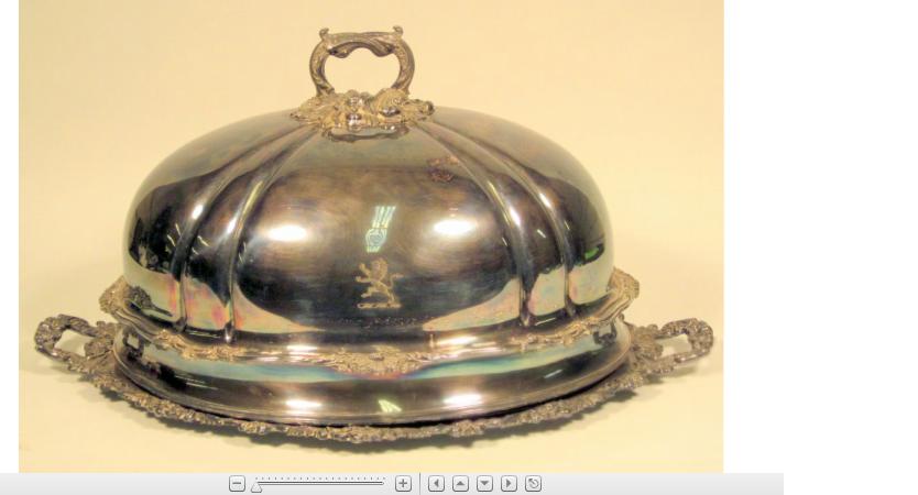 Appraisal: Victorian silver p late roast cover and undertrayStem twist handle