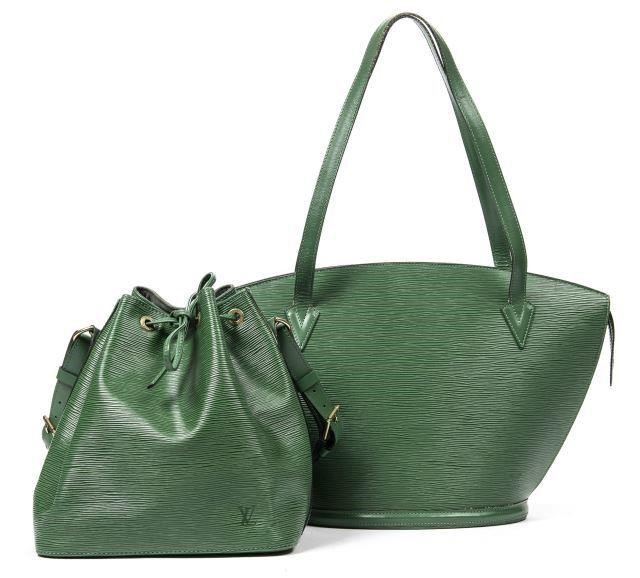 Appraisal: lot of Louis Vuitton bags in green Epi leather with