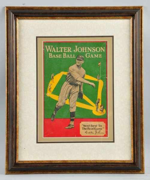 Appraisal: Walter Johnson Baseball Game Cover Description Box cover to early