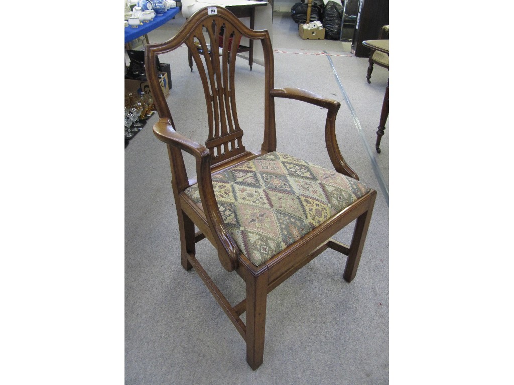 Appraisal: Georgian mahogany carver chair