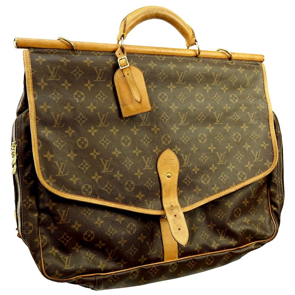 Appraisal: Louis Vuitton Brown Monogram Canvas Sac Chasse Bag Louis Vuitton