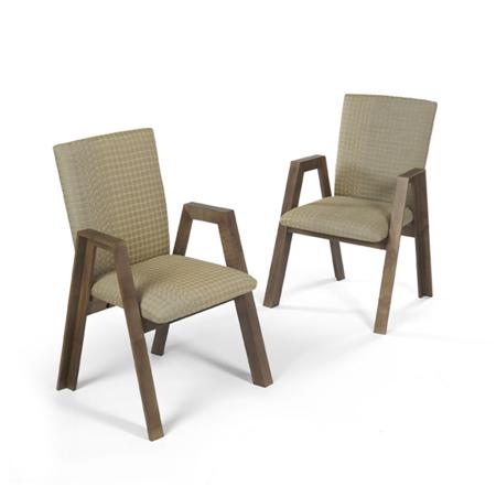 Appraisal: FRED BAIER ENGLAND UNIQUE SET OF EIGHT DINING CHAIRS Sycamore