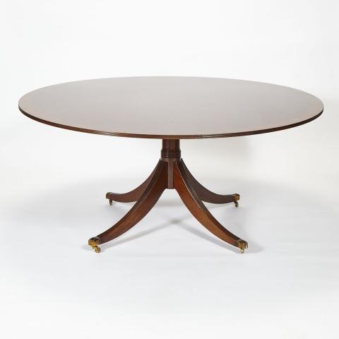 Appraisal: Regency Style Crossbanded Mahogany Breakfast Table mid th century height