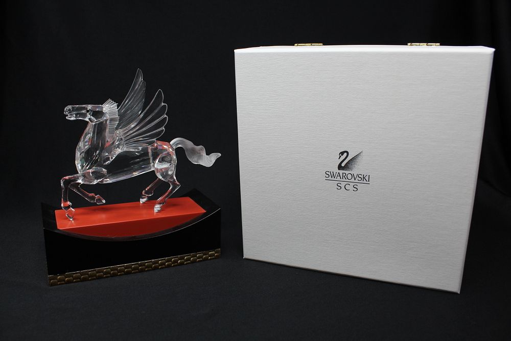 Appraisal: Swarovski Pegasus Original Fitted Case Swarovski Pegasus on Stand Comes