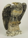 Appraisal: STONE CARVING - Hand carved and polished alabaster eagle perched