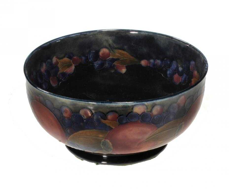 Appraisal: A MOORCROFT POMEGRANATE BOWL DESIGNED BY WILLIAM MOORCROFT cm diam