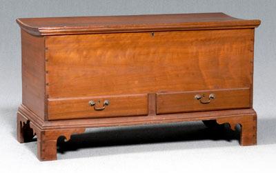 Appraisal: North Carolina Chippendale chest walnut with poplar secondary dovetailed and