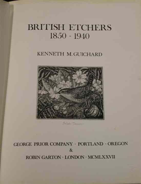 Appraisal: GUICHARD K BRITISH ETCHERS - with title vignette and two