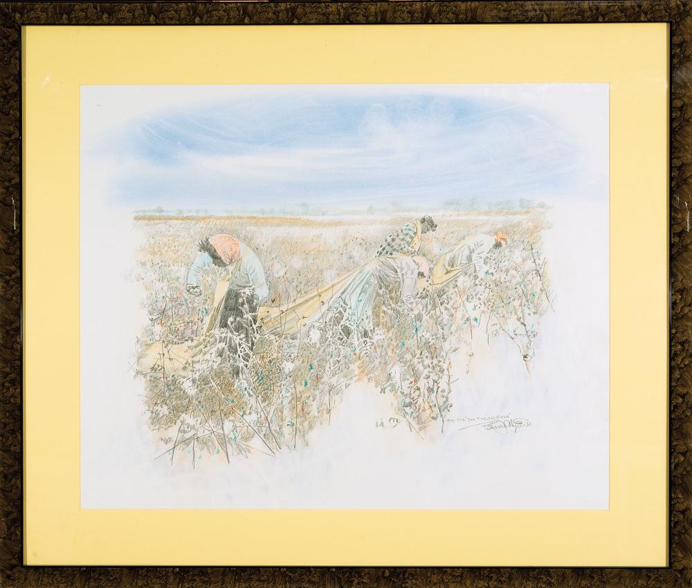 Appraisal: Burny Myrick American Louisiana th c Picking Cotton Study for