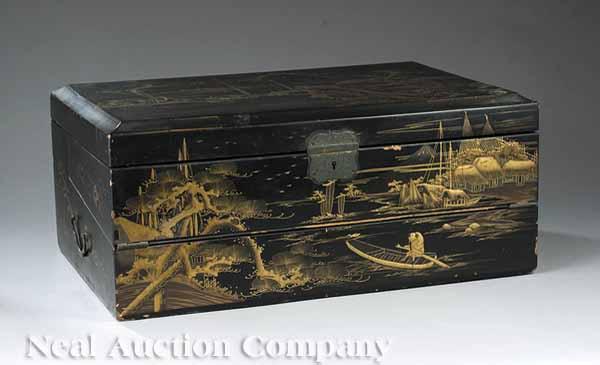 Appraisal: A Japanese Lacquer Portable Writing Desk early th c the