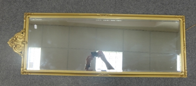 Appraisal: Ornate gold framed hall mirror