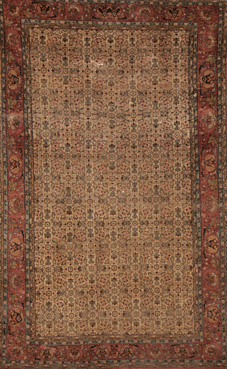 Appraisal: Tabriz Rug Second Quarter th Century Beige ground with millefleur